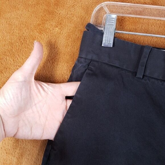 HELMUT LANG Pants Womens Size 2 Black Straight Leg Classic Chino Faded Cotton - Picture 2 of 10